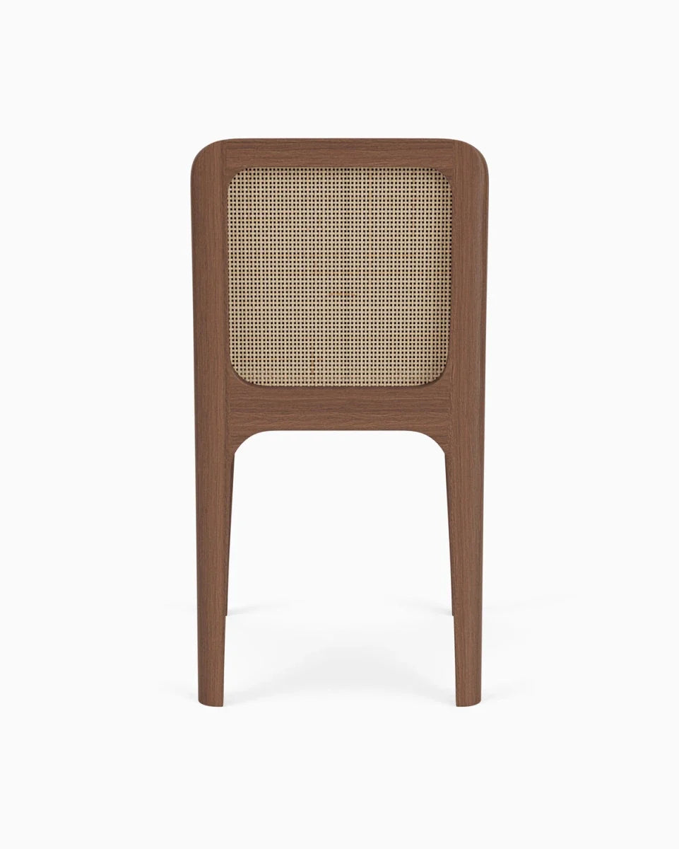 Mushroom Velvet Seat / Walnut Frame