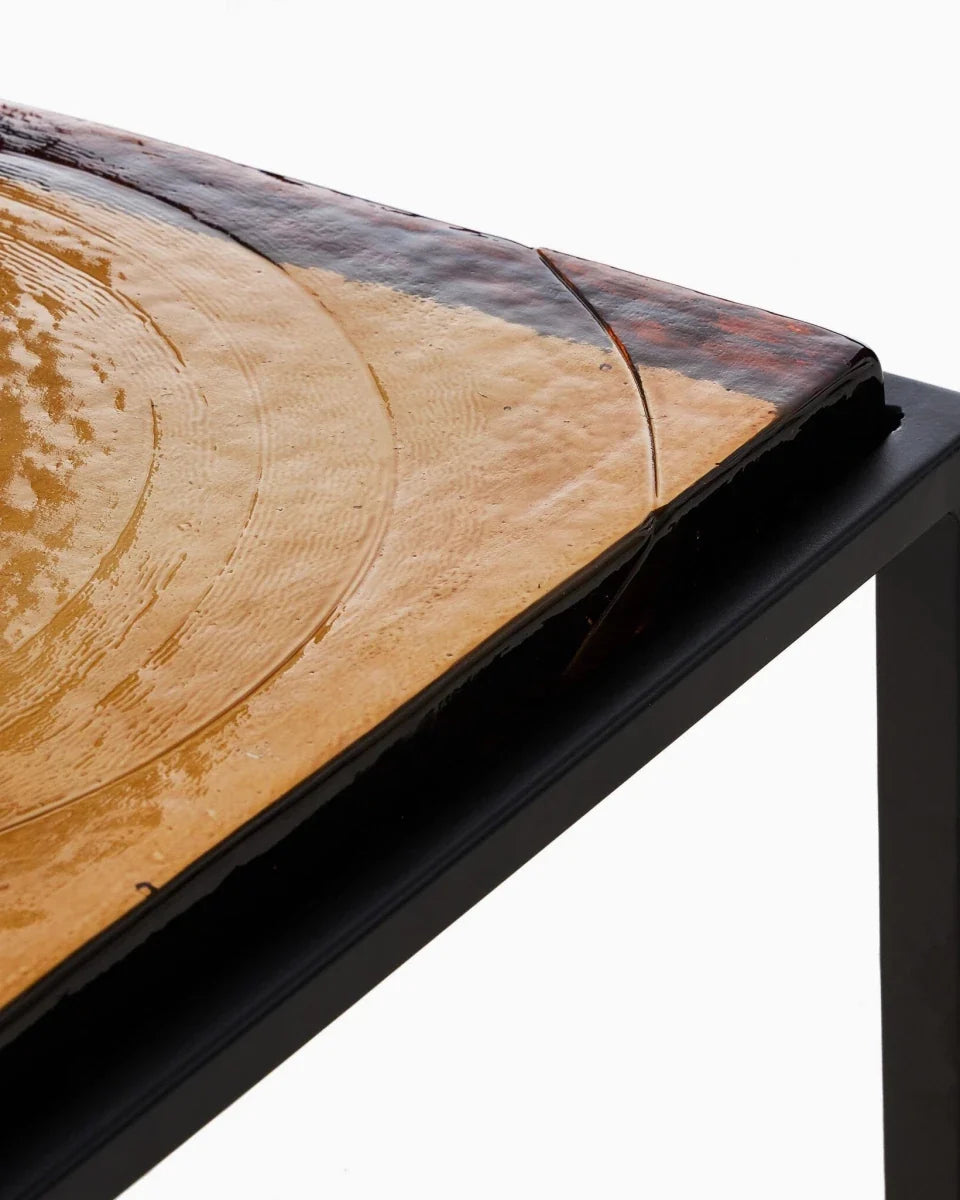 Amber Cast Glass