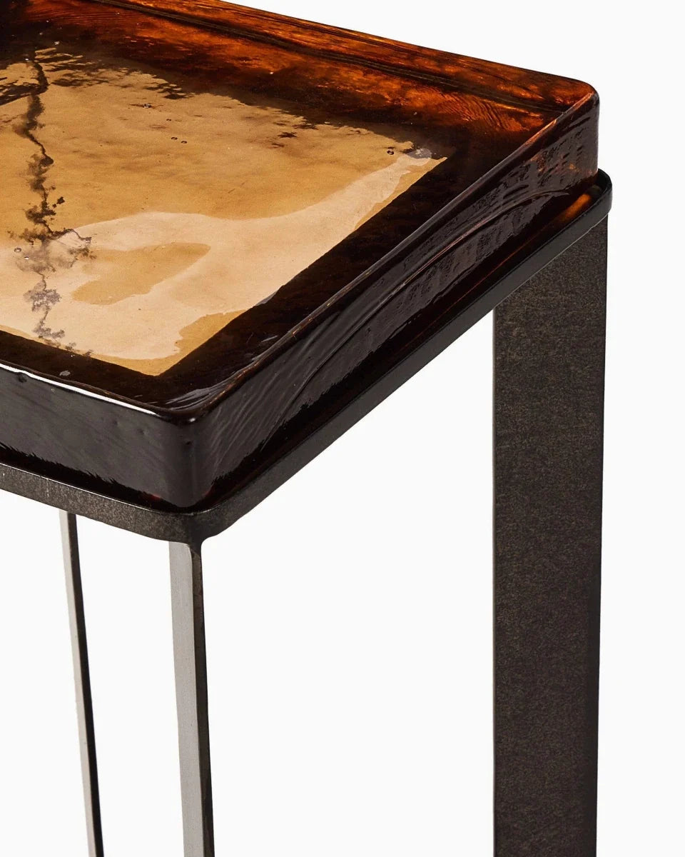 Amber Cast Glass