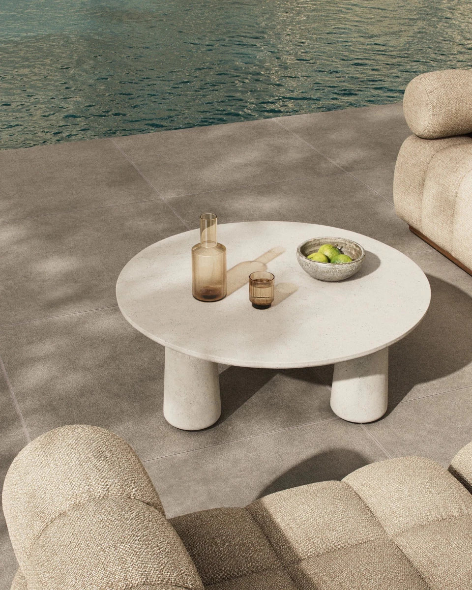 Aged White Concrete / Large (36")