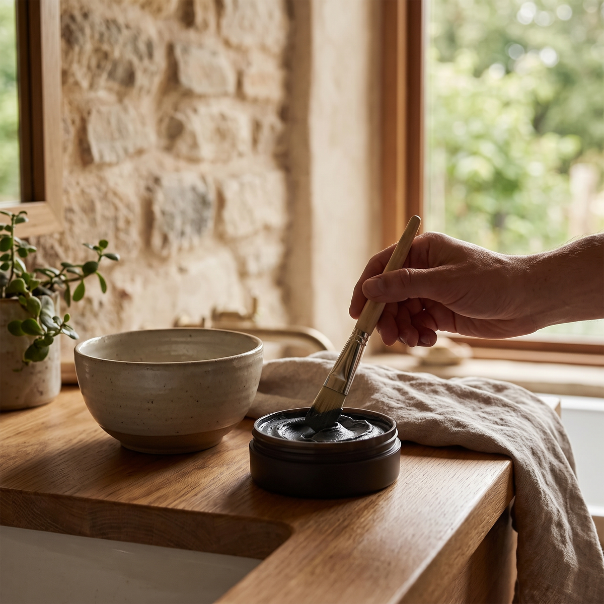 Organic Valet Round Tray lifestyle