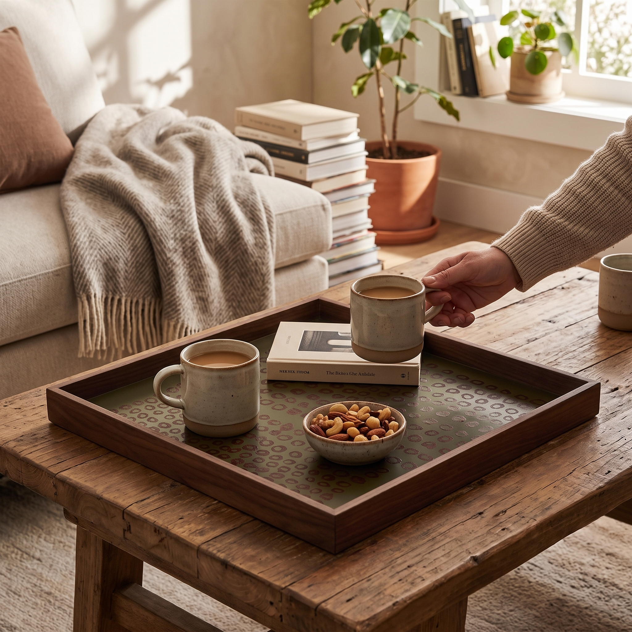 Second Nature Square Trays lifestyle