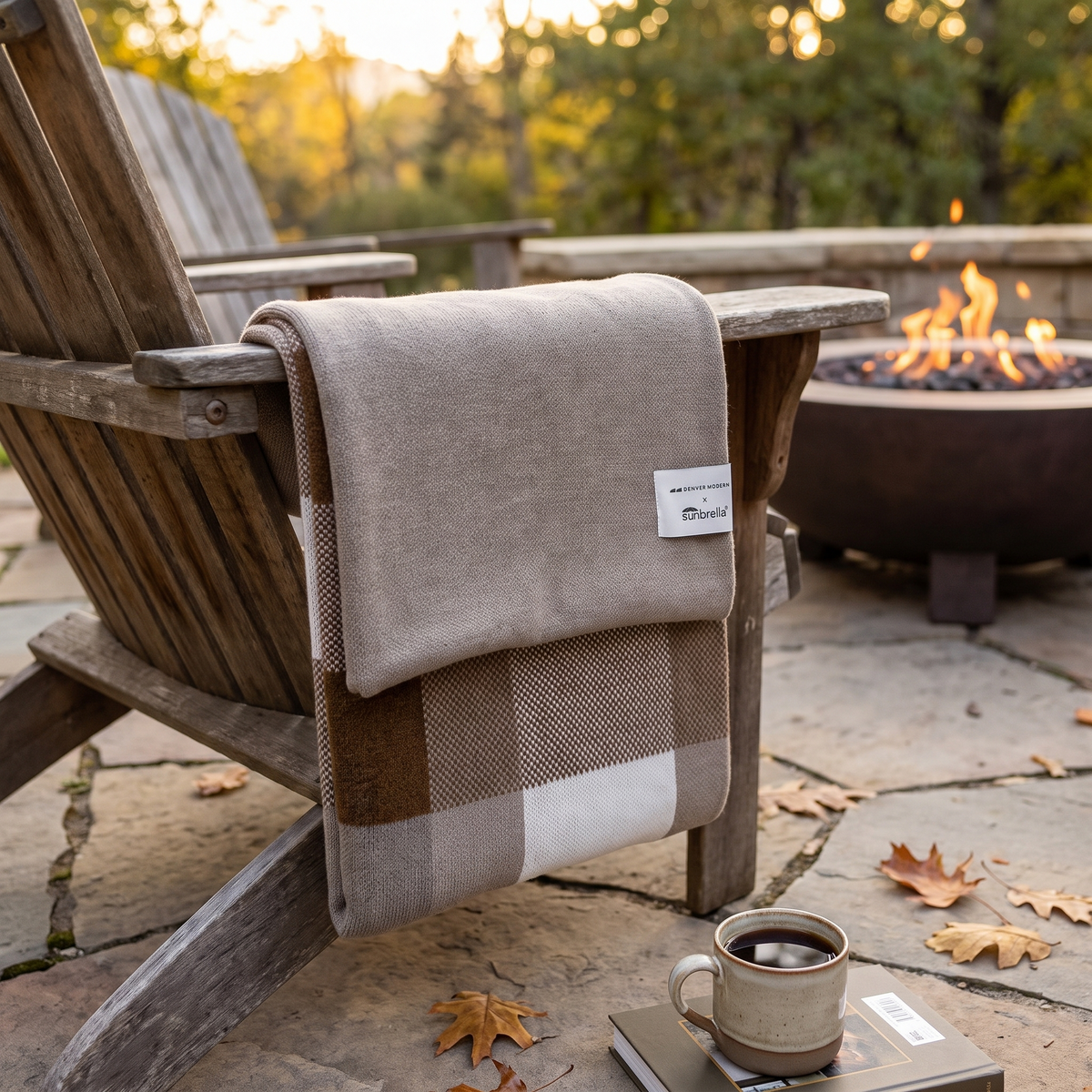 Sunbrella Buffalo Plaid Throw - lifestyle