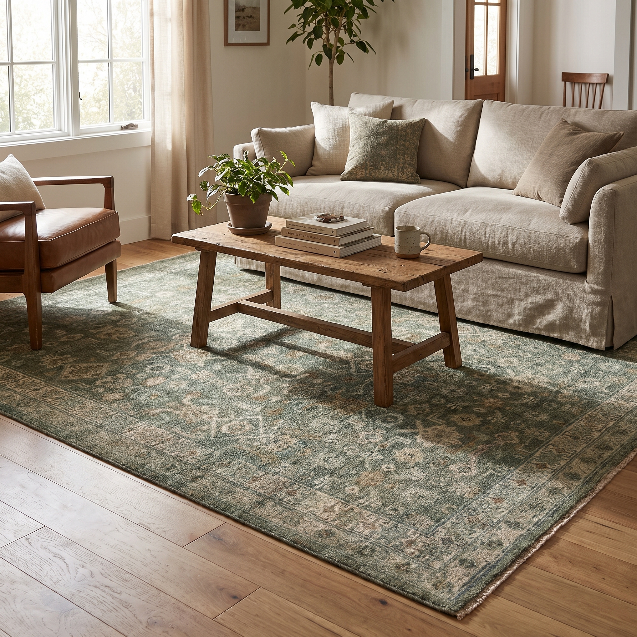 Kenli Hand-Knotted Rug - lifestyle