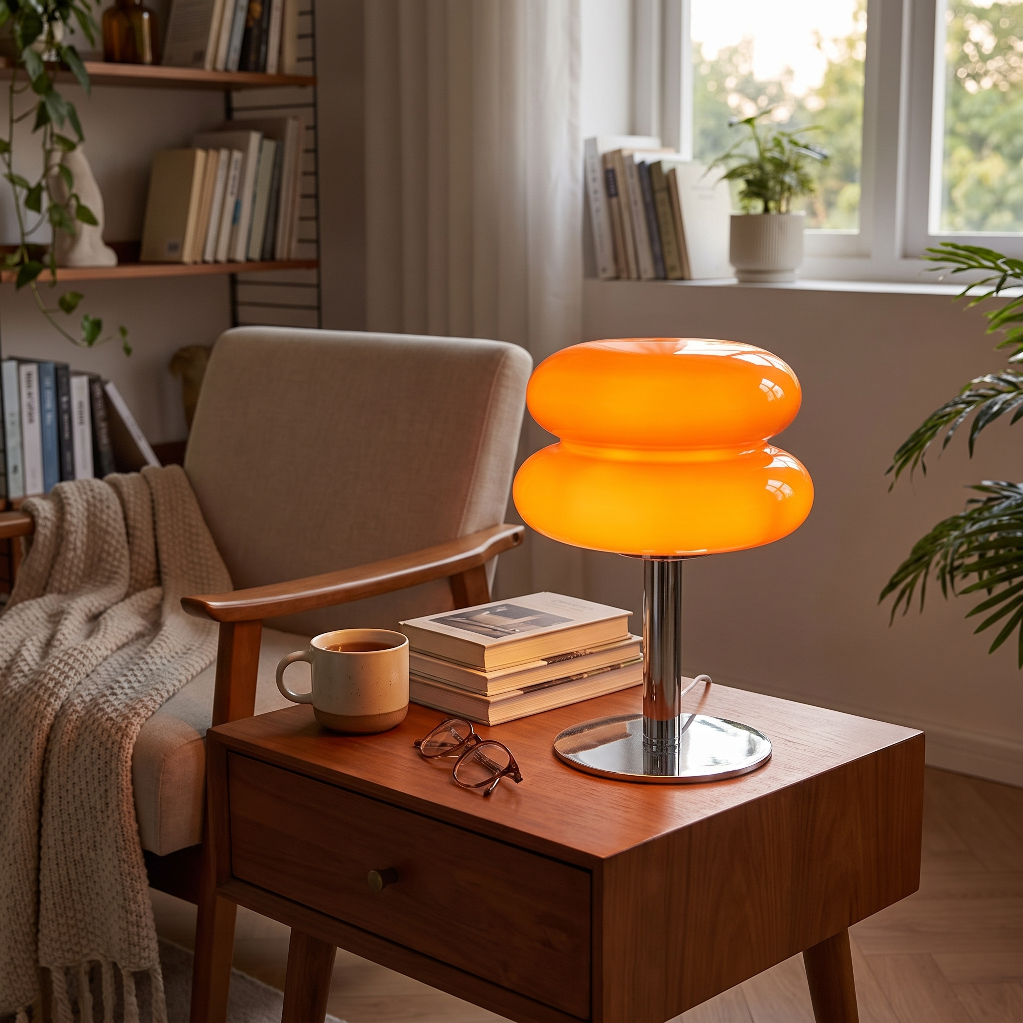 Italian Designer Glass Table Lamp lifestyle