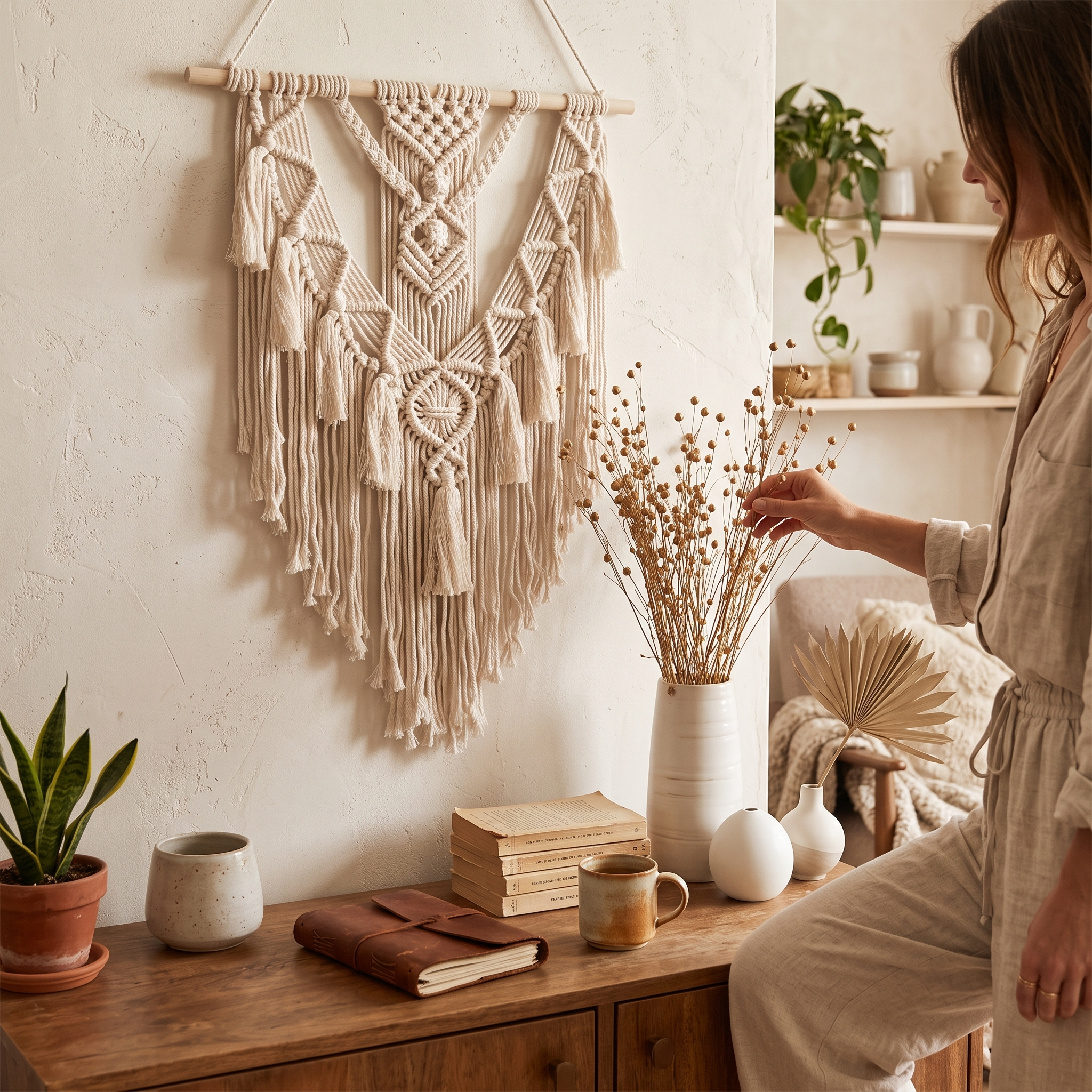 Bohemian Macrame Wall Hanging lifestyle