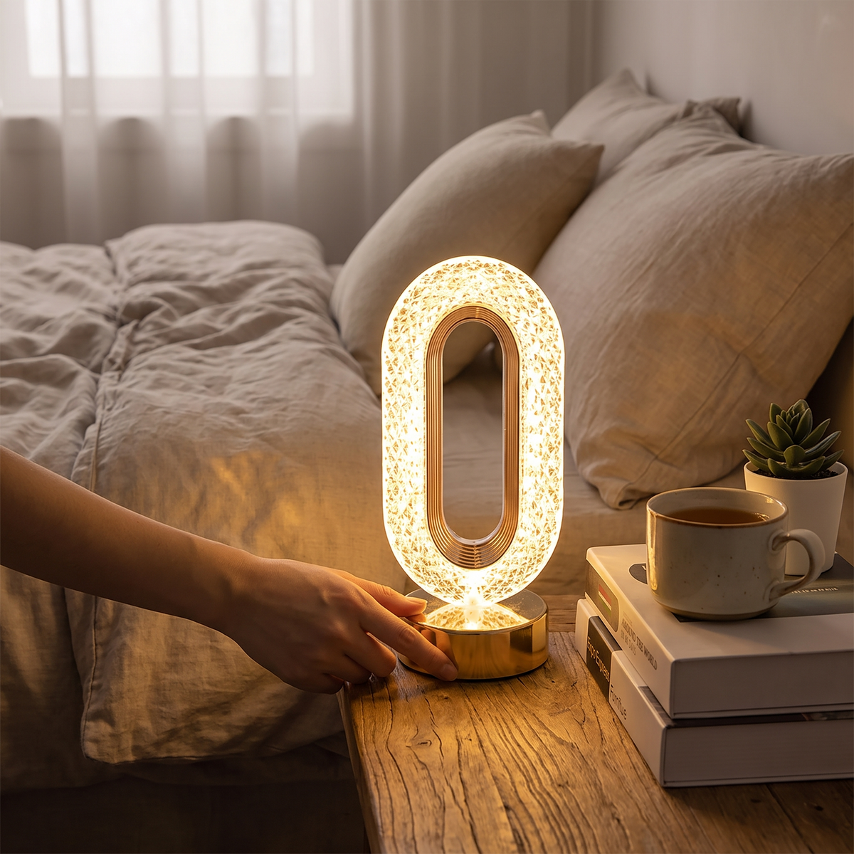 Stellora 3D Crystal LED Night Light lifestyle
