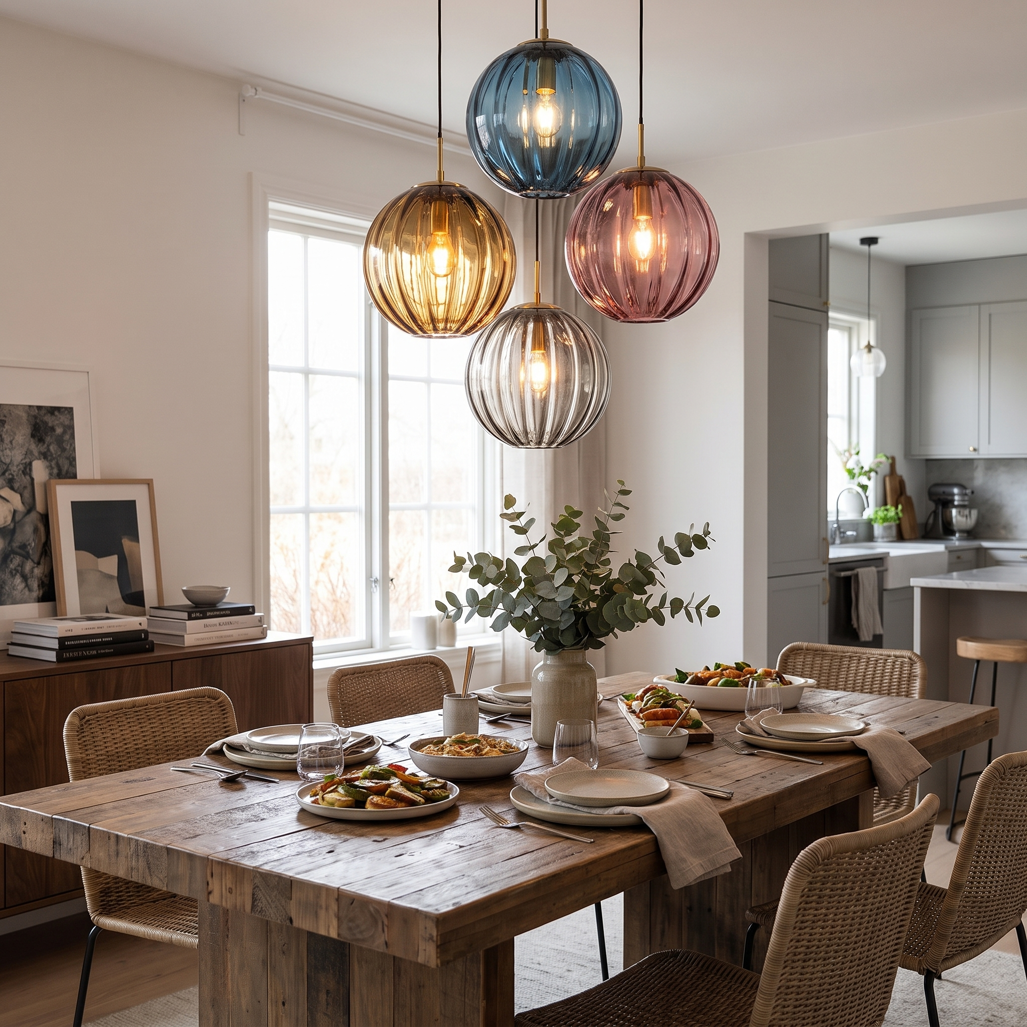 Modern Glass Ball Pendant Light lifestyle