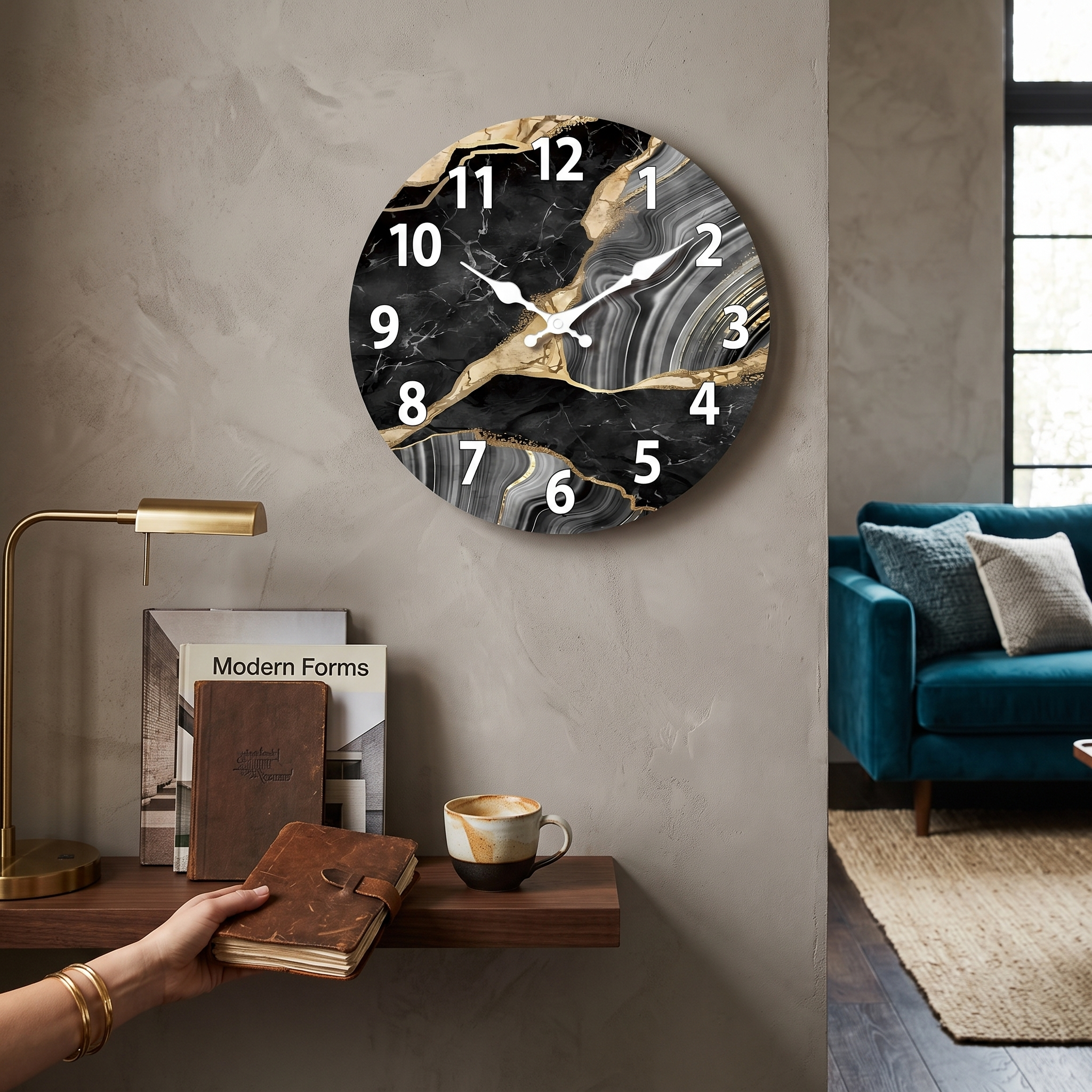 MarbellaTime Wooden Wall Clock lifestyle
