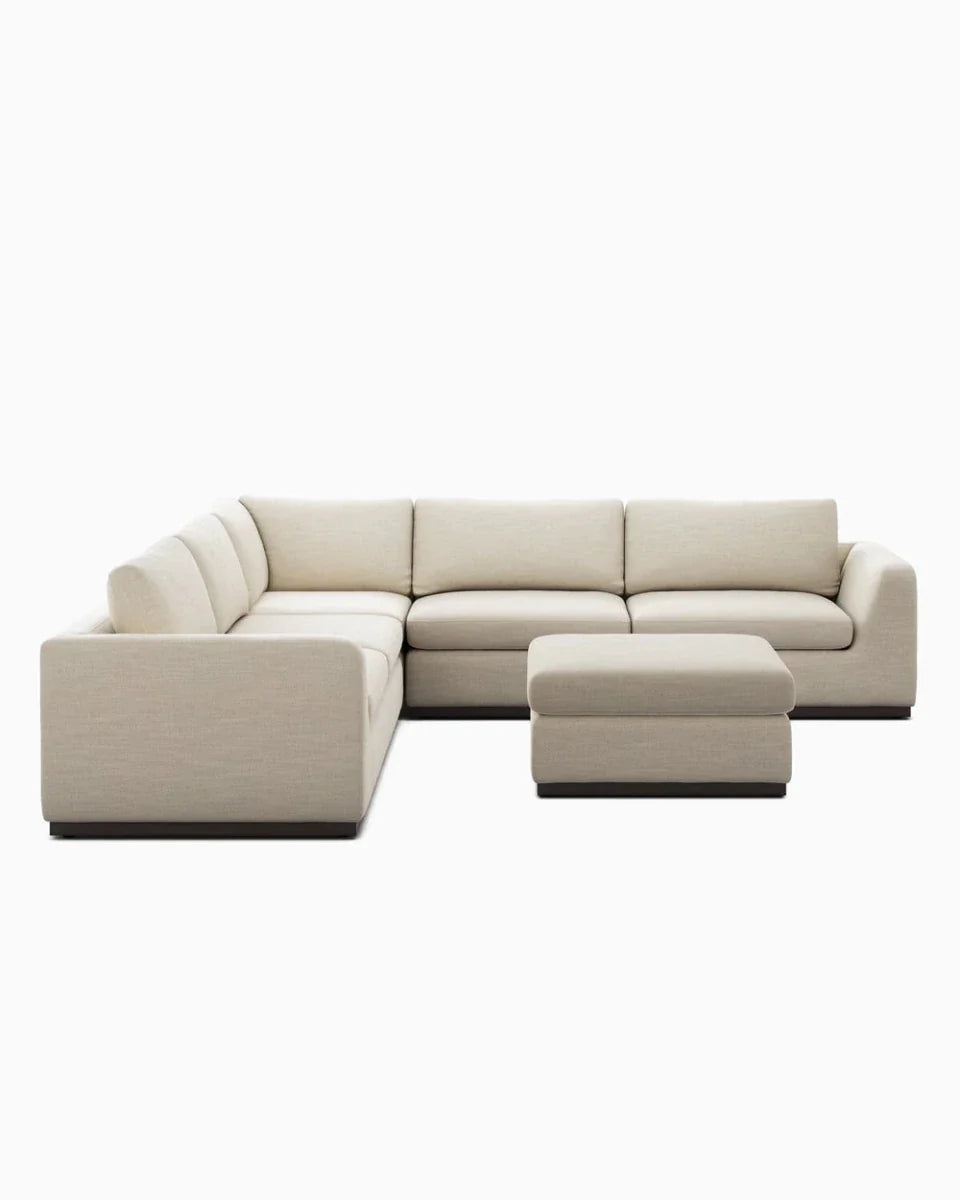 Savoy Parchment / Sectional + Ottoman
