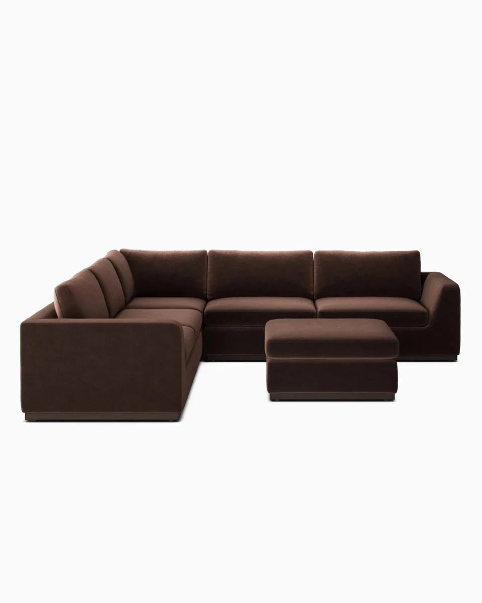 Surrey Cocoa / Sectional + Ottoman
