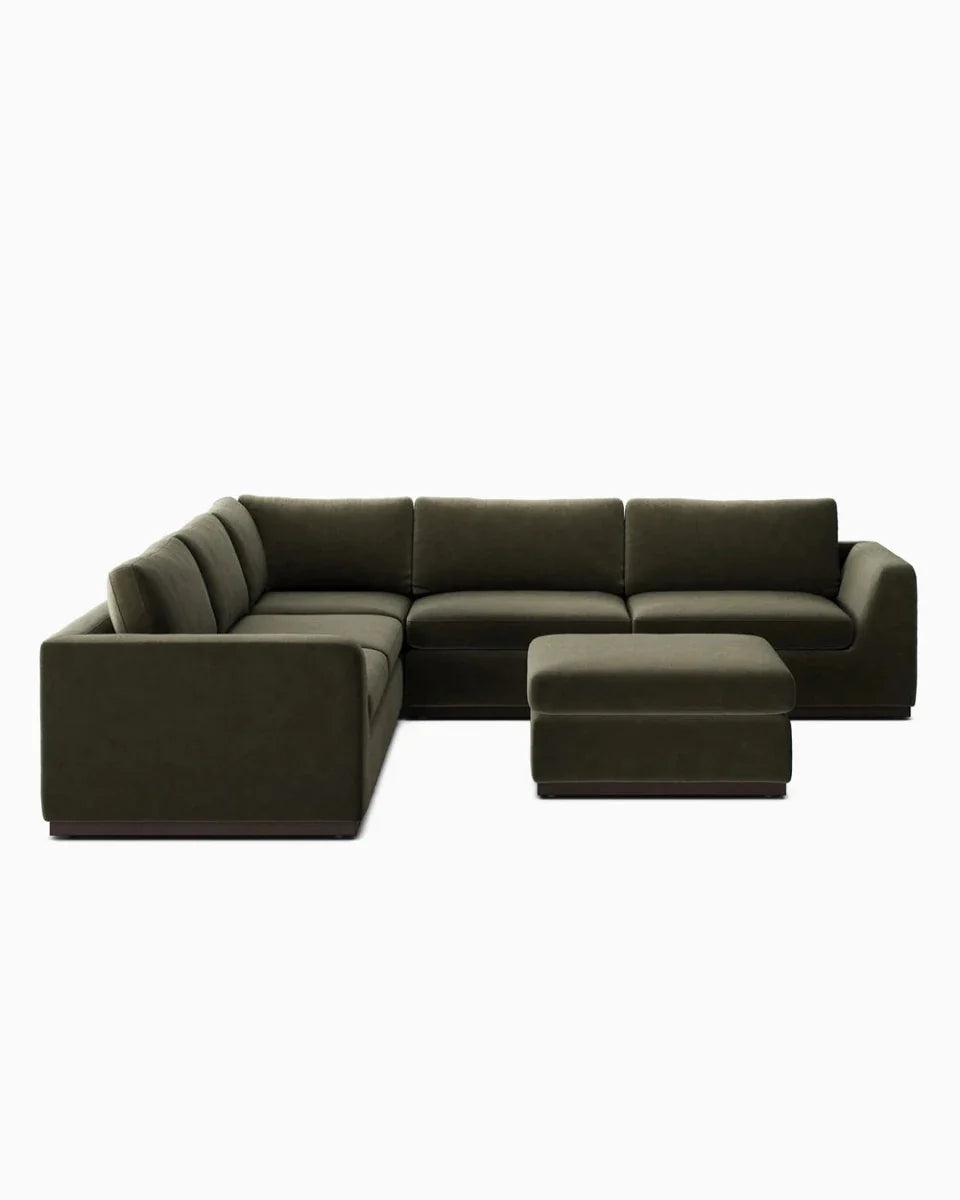Surrey Olive / Sectional + Ottoman