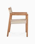 Teak & Beige Cord / No Cushion