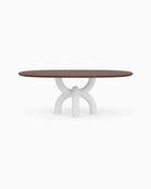 Walnut Top / White Plaster Base / 82" length | Seats 6