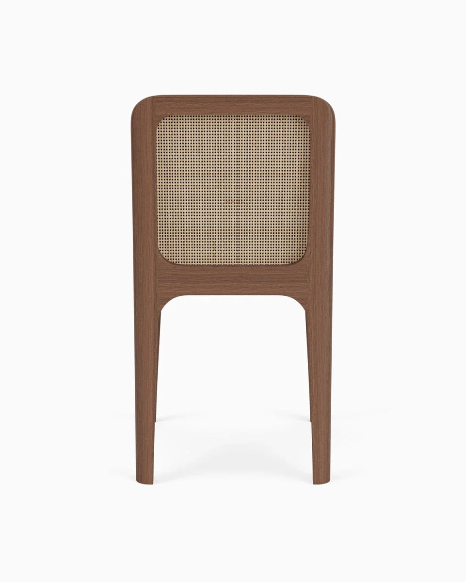 Black Leather Seat / Walnut Frame