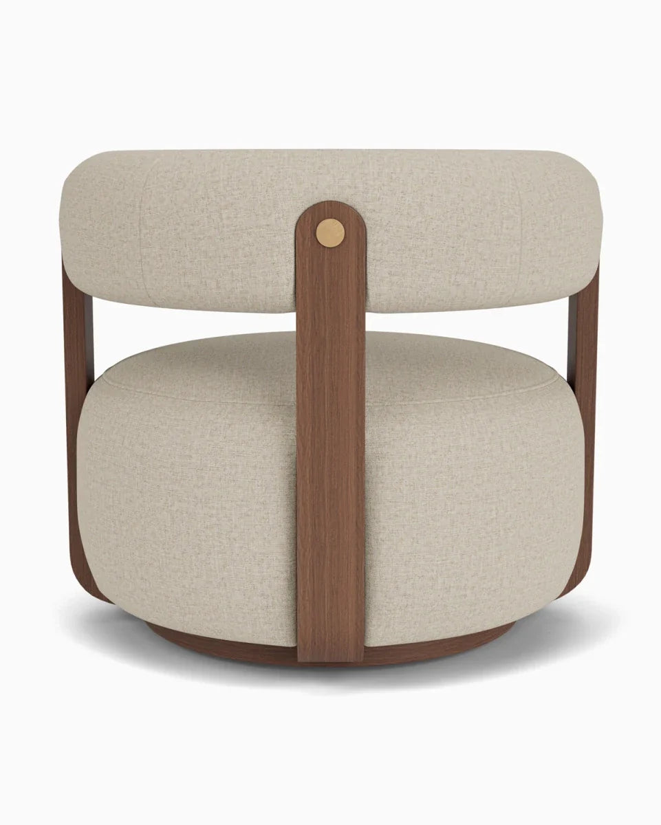 Flax Linen / Walnut Frame