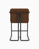 Chestnut Leather Seat / Chestnut Leather Sling / Matte Black / Counter (24.5" Height)