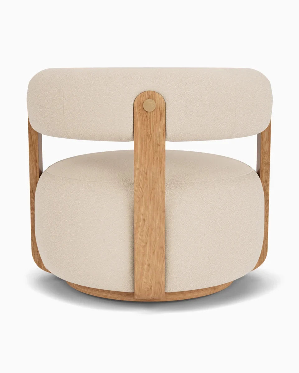 Oat Boucle / White Oak Frame