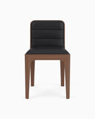 Black Leather Seat / Walnut Frame