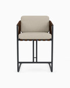Flax Linen Seat / Chestnut Leather Sling / Matte Black / Counter (24.5" Height)