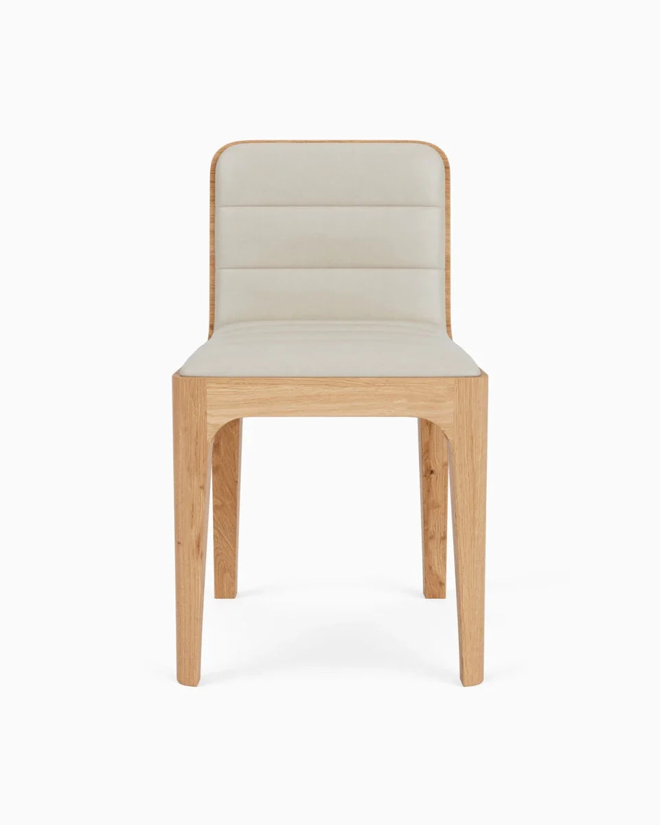 Pearl Leather Seat / White Oak Frame