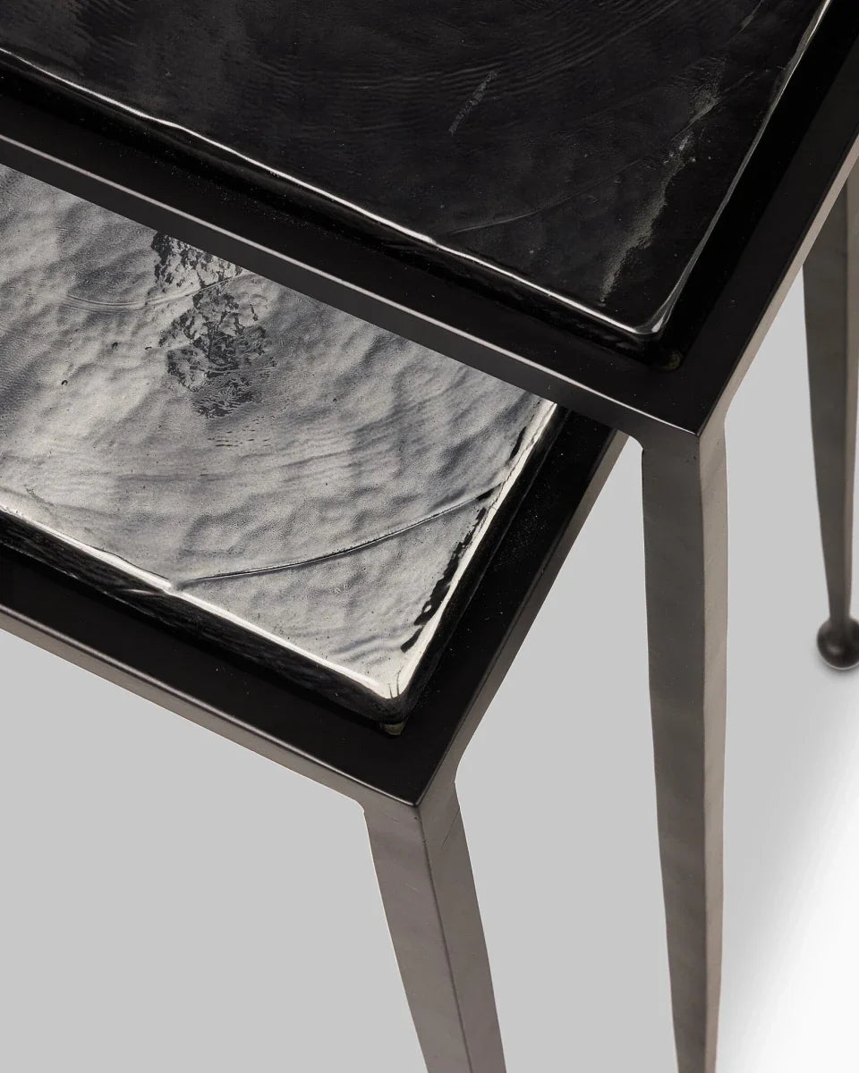 Smoked Black Cast Glass