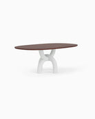 Walnut Top / White Plaster Base / 82" length | Seats 6