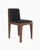Black Leather Seat / Walnut Frame