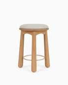Pearl Leather Seat / White Oak / Counter (24.5" Height)