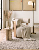 Oat Boucle / White Oak Frame