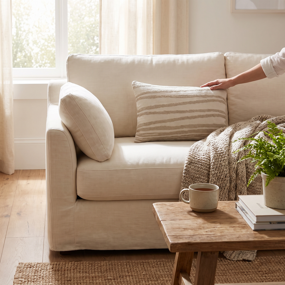 Stripes Outdoor Pillow lifestyle