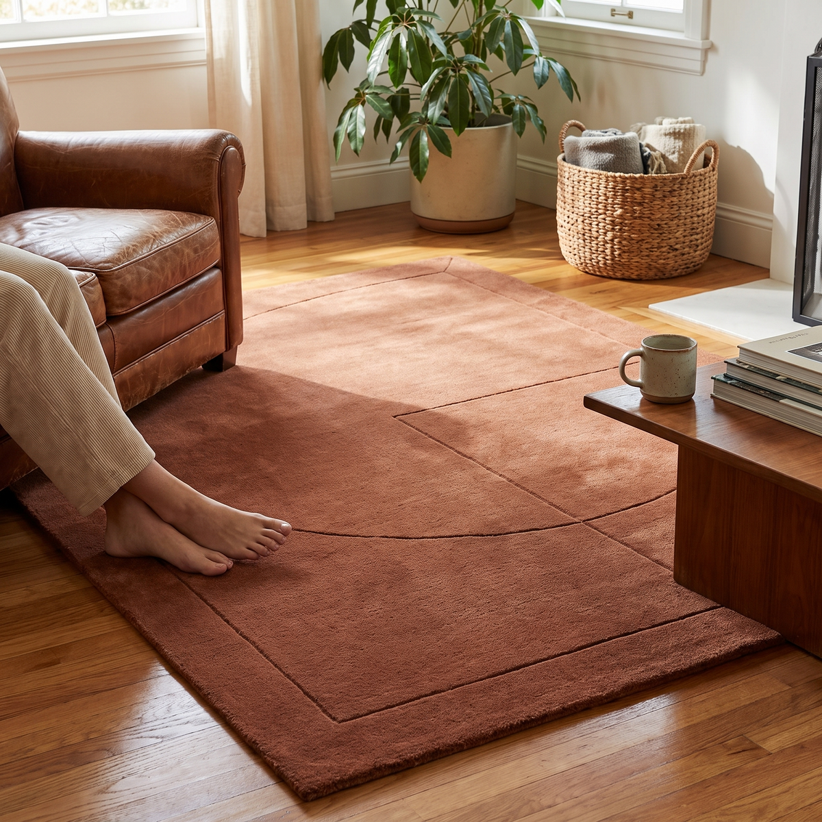 Lineal Poem Rug lifestyle