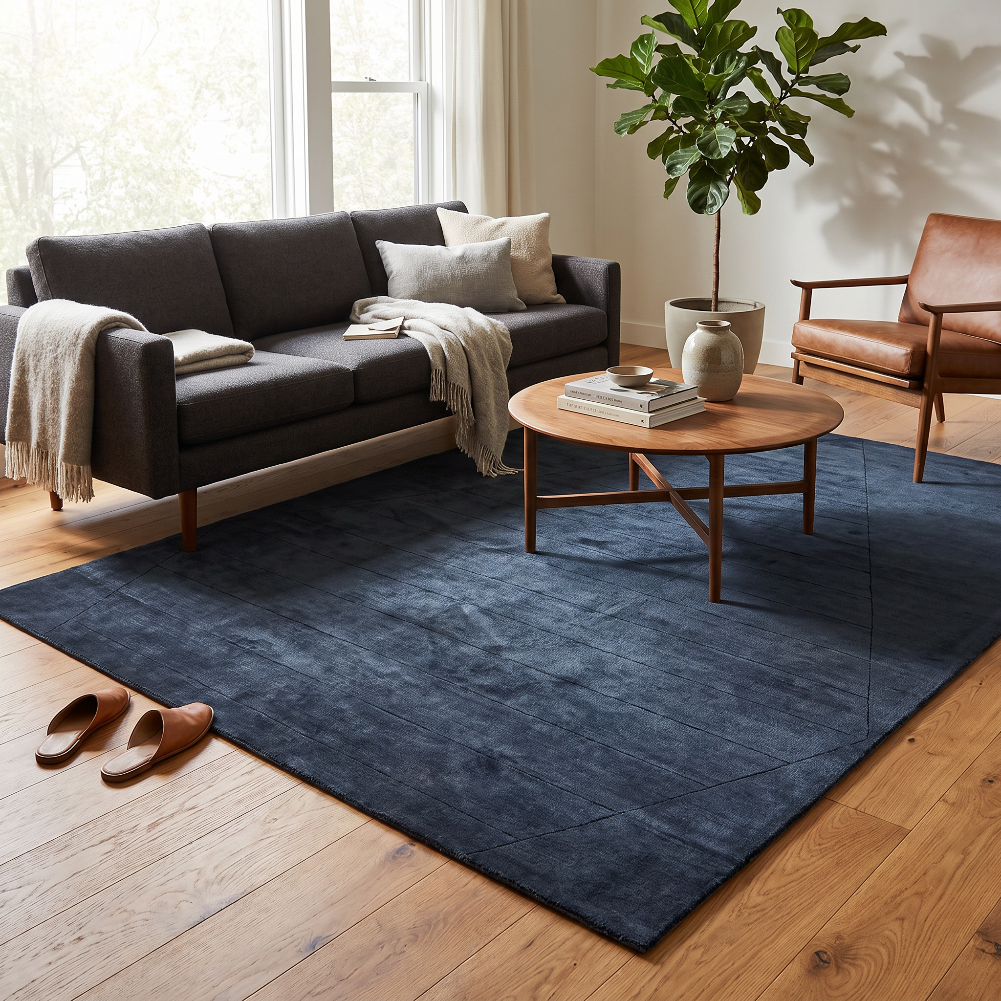 Sadzi Hand Carved Rug - lifestyle