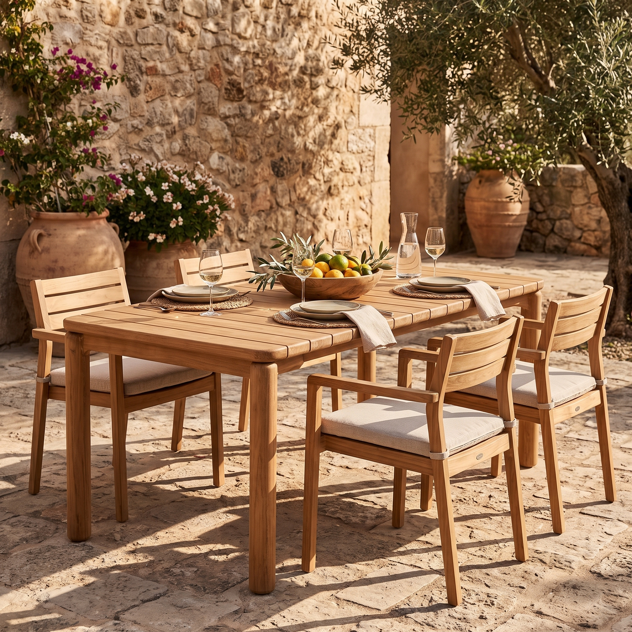 Outdoor Dillon Dining Table - lifestyle