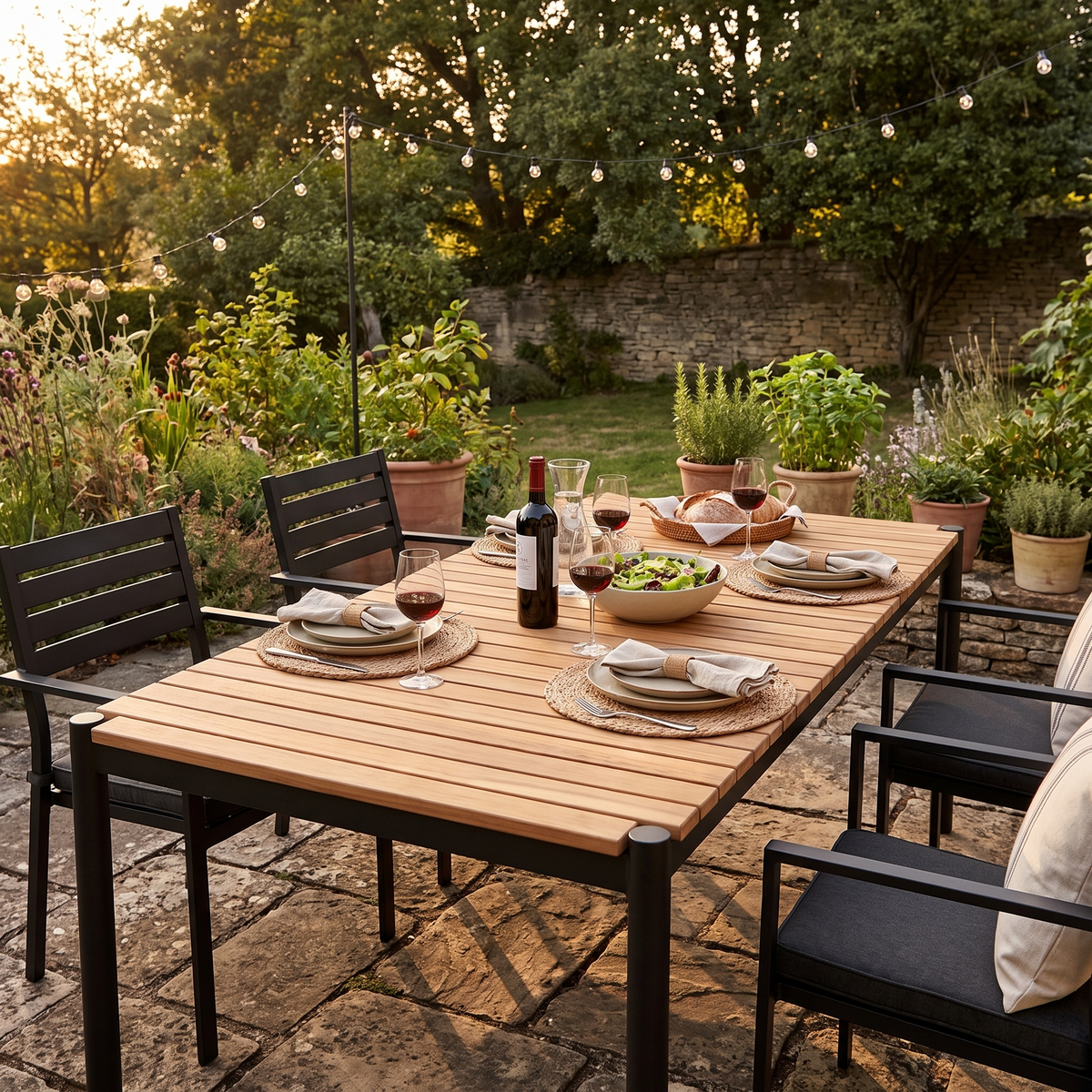 Outdoor Strata Dining Table - lifestyle