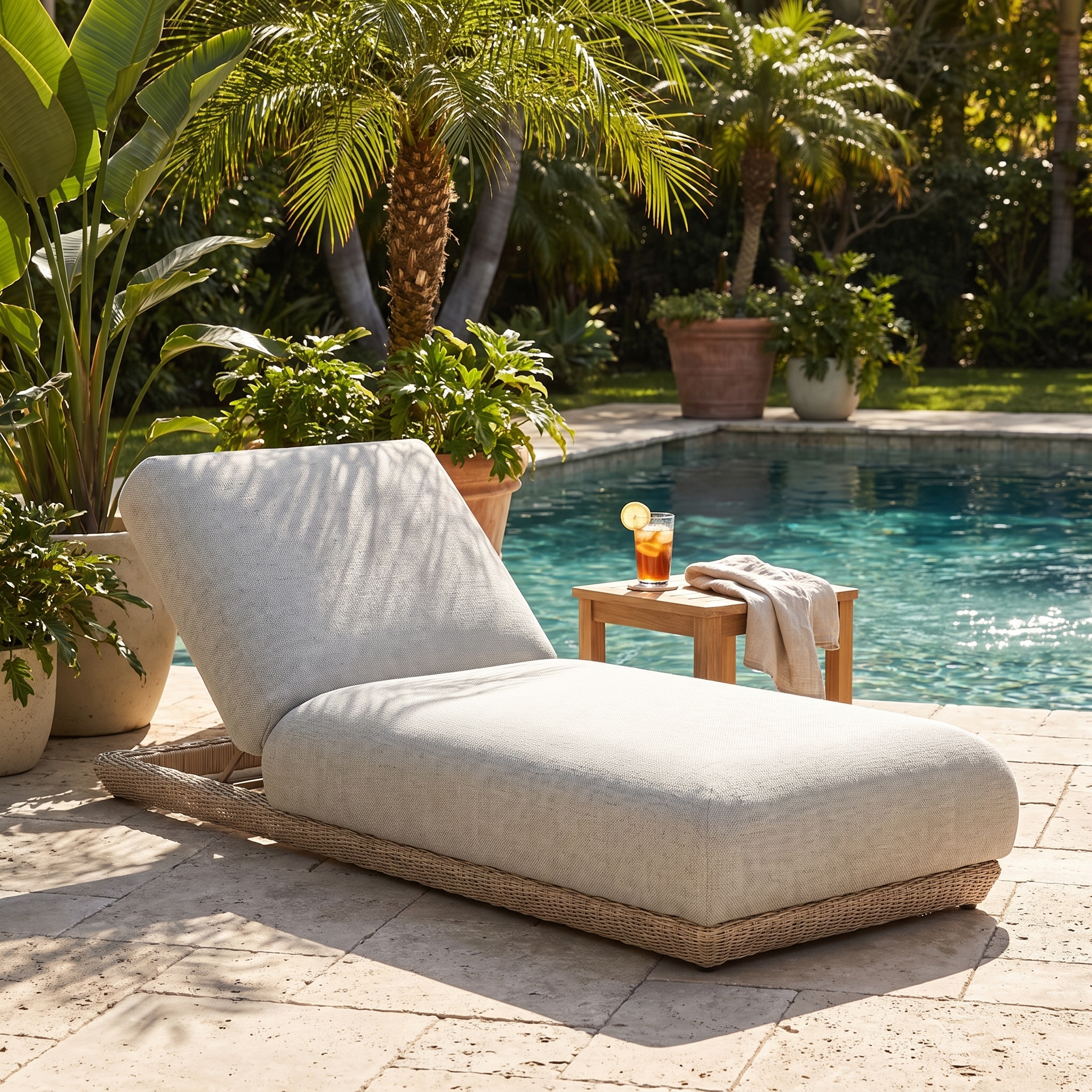 Evander Outdoor Chaise