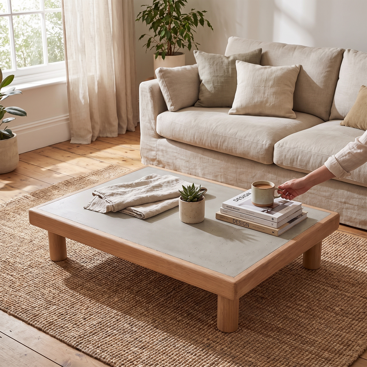 Monocle Outdoor Concrete Coffee Table