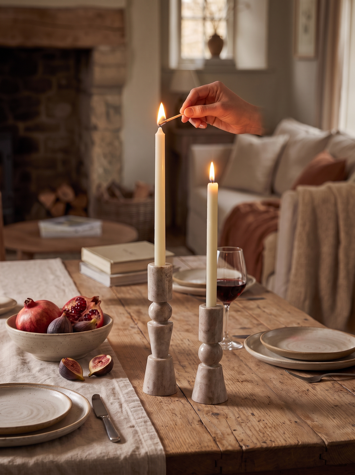 Rosette Taper Candlesticks lifestyle 3