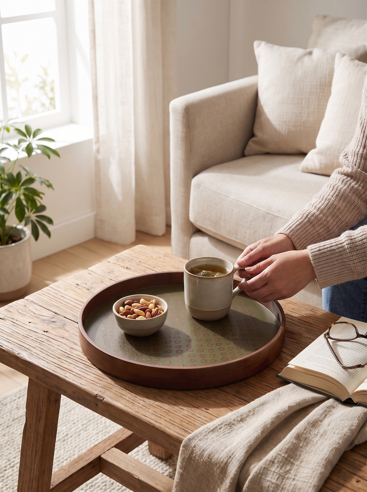 Second Nature Round Trays lifestyle 3