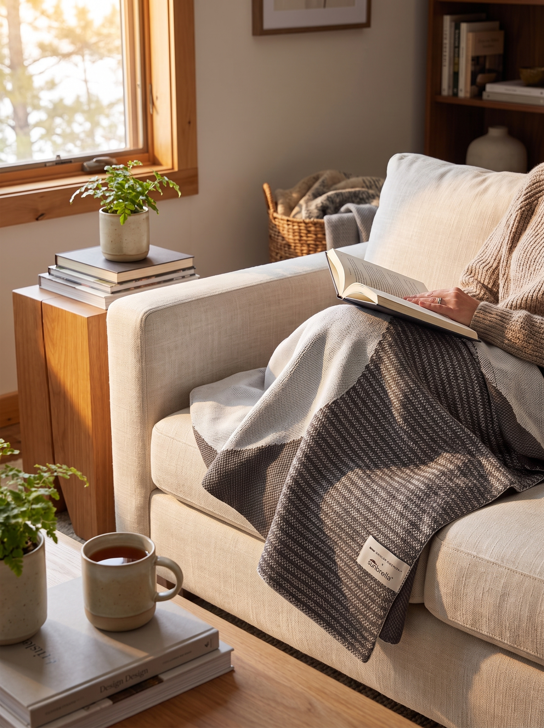 Sunbrella® Dinosaur Ridge Indoor/Outdoor Throw lifestyle 2