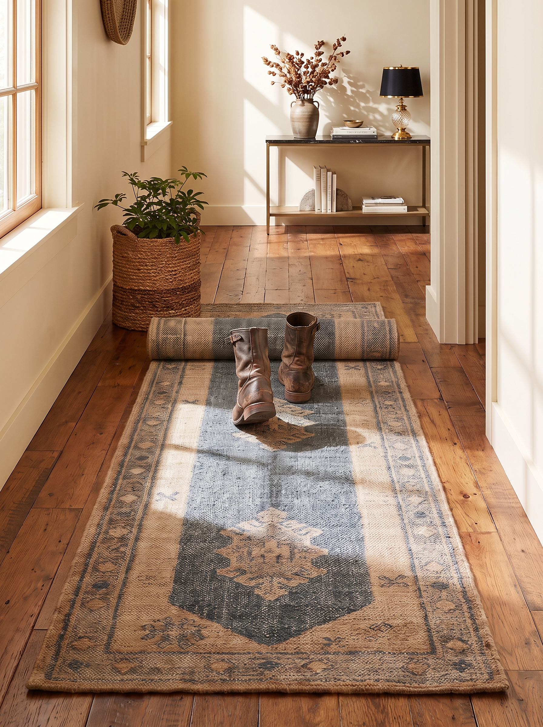Samsa Hand Knotted Runner Rug lifestyle 1