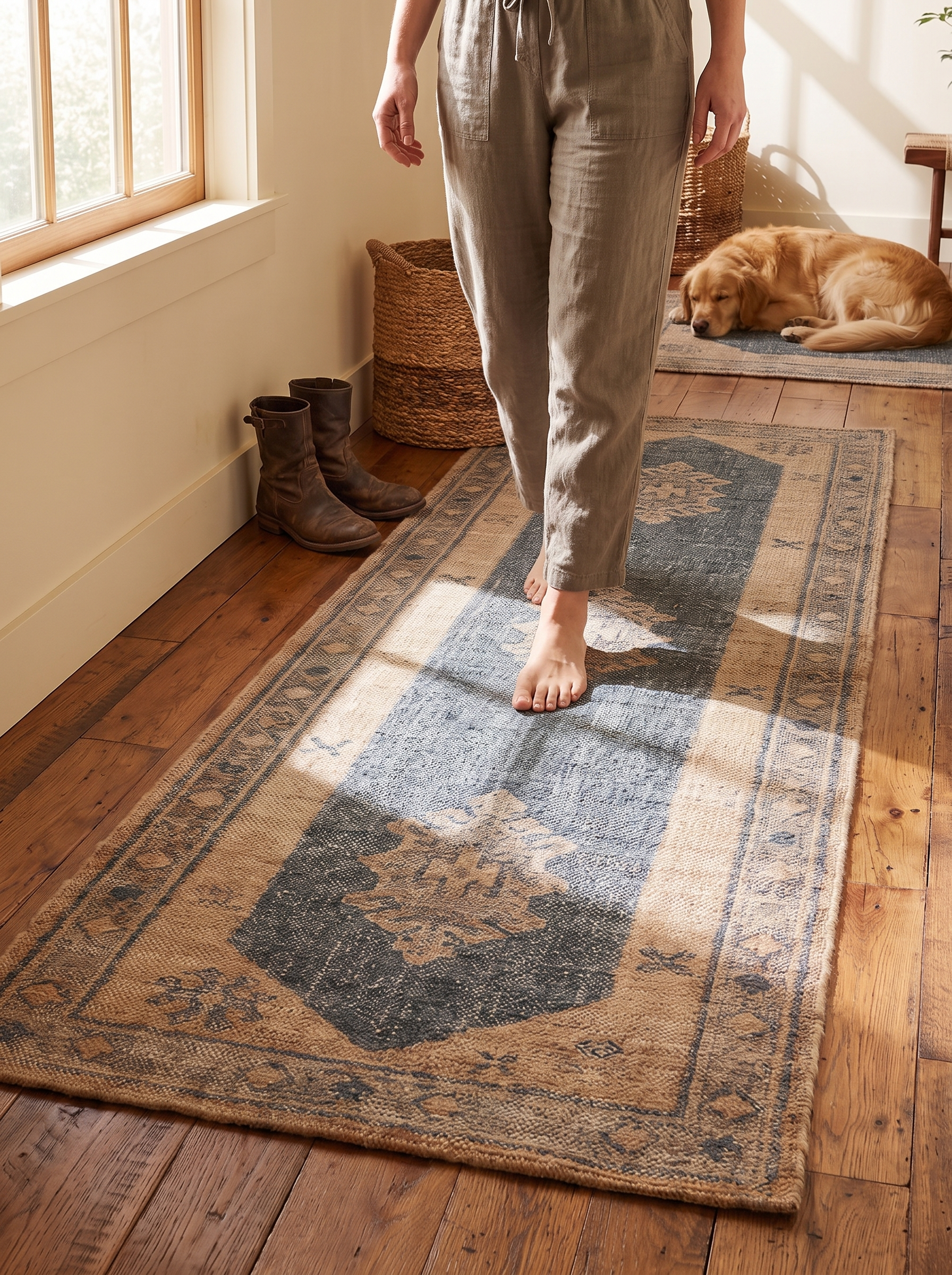 Samsa Hand Knotted Runner Rug lifestyle 2