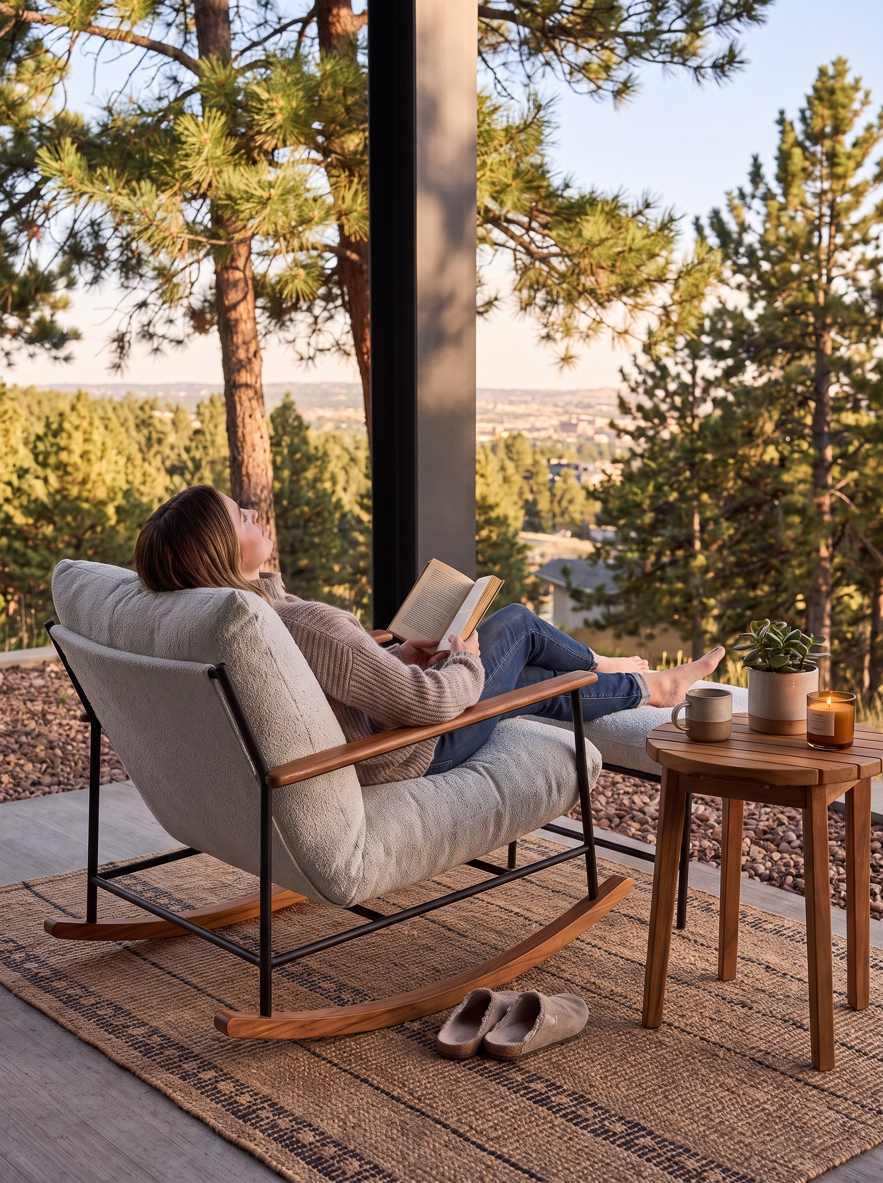 Outdoor Strata Side Table lifestyle 2
