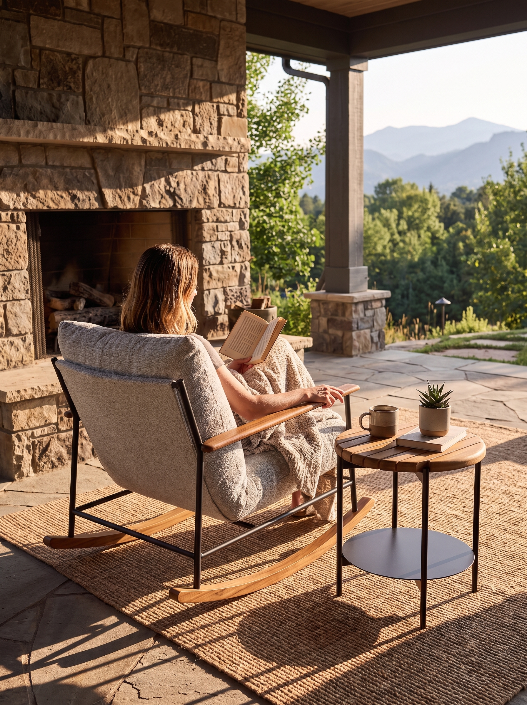 Outdoor Strata Side Table lifestyle 1
