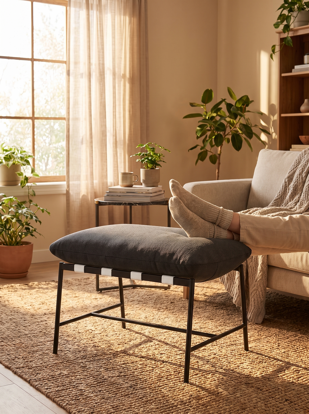 Outdoor Vail Ottoman lifestyle 3