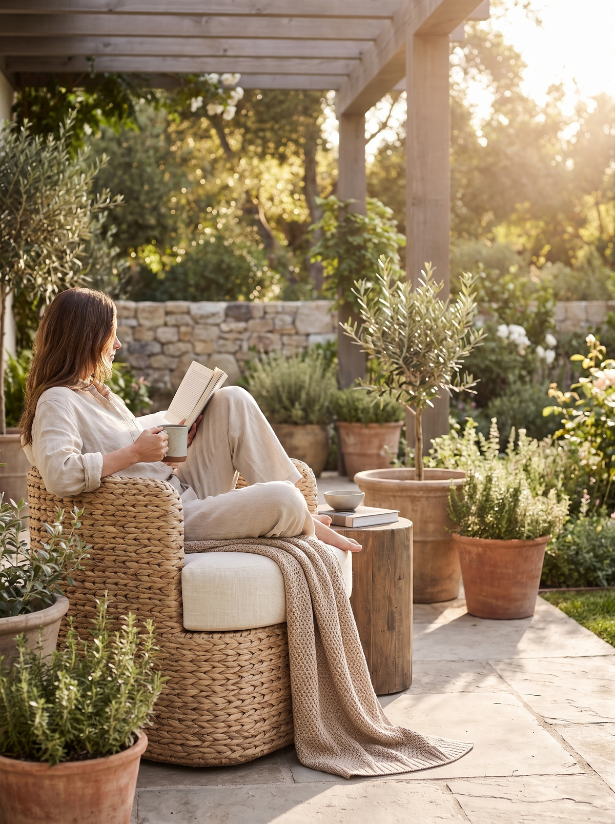 Caney Outdoor Dining Chair lifestyle 2