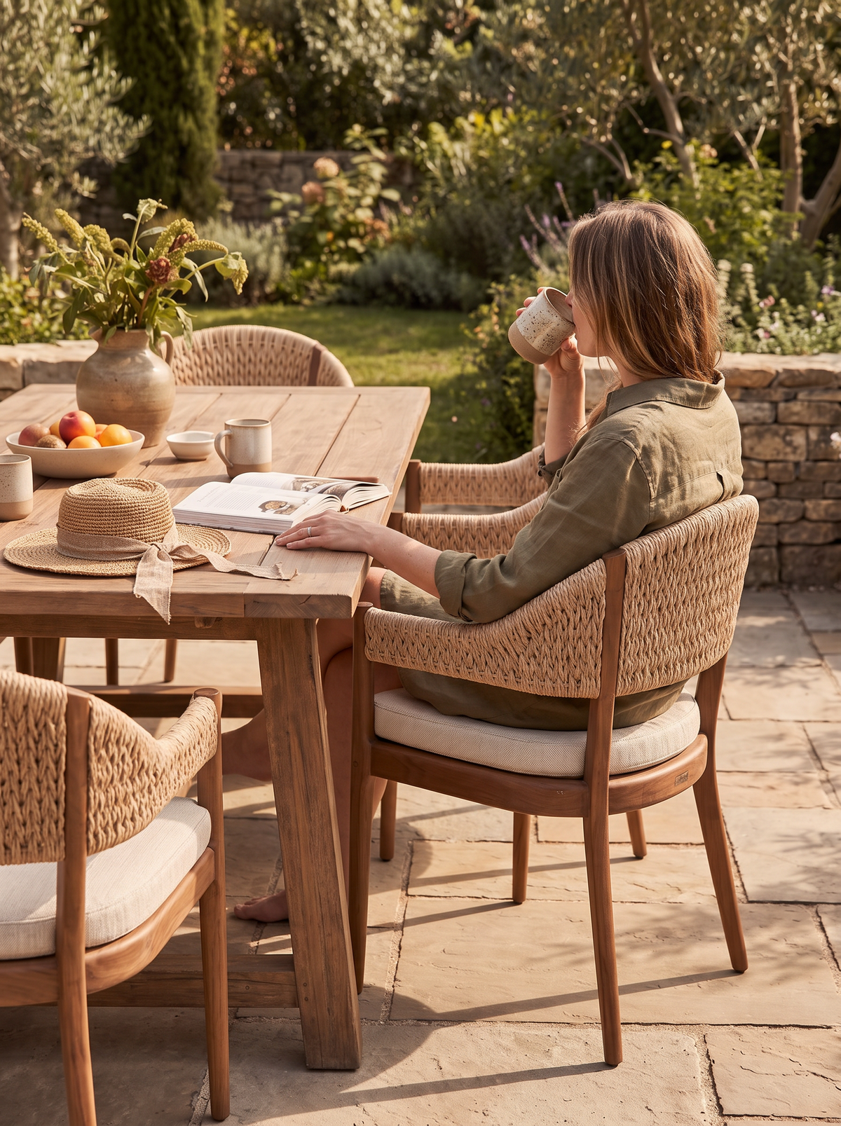 Atwood Outdoor Dining Armchair lifestyle 3