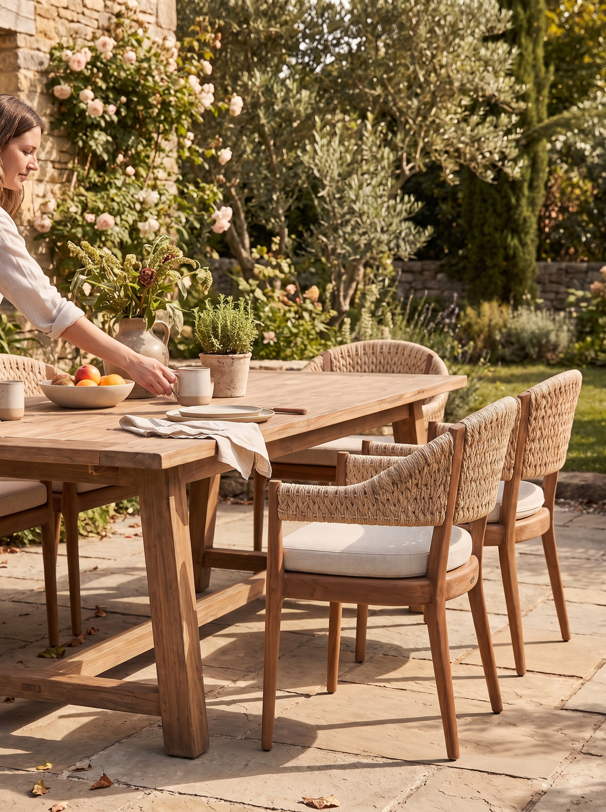 Atwood Outdoor Dining Armchair lifestyle 1