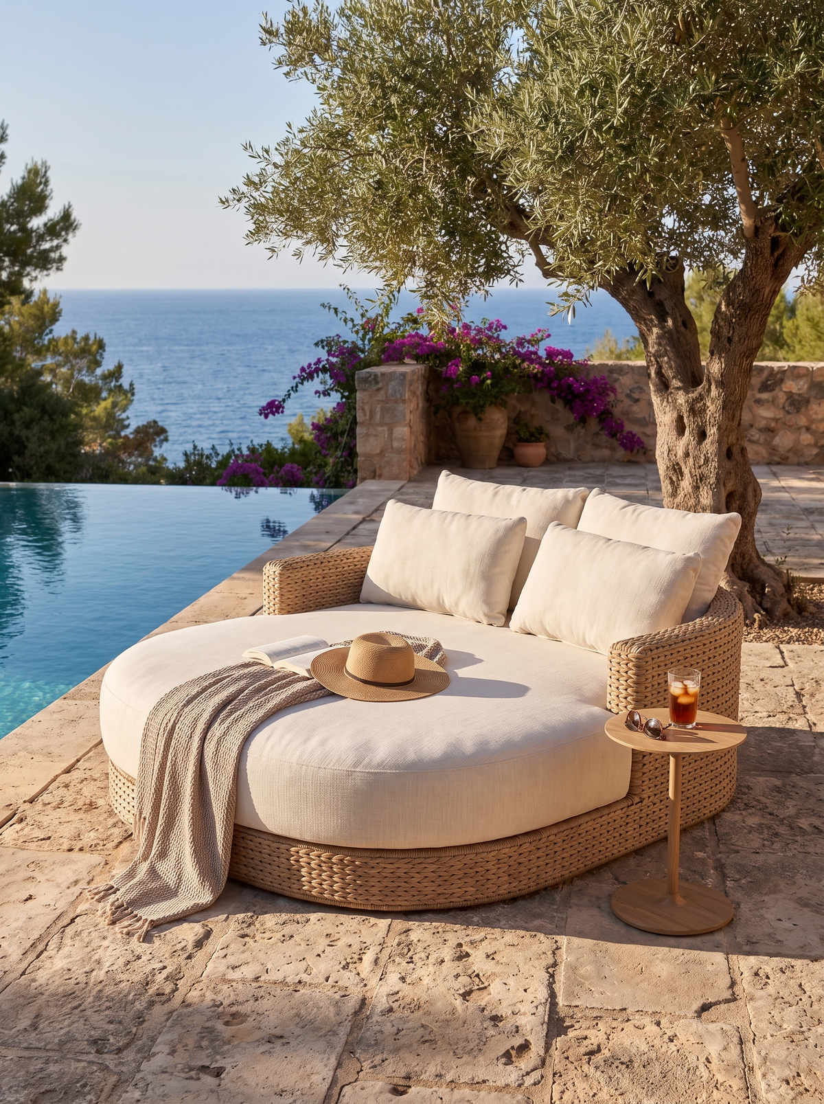 Caney Outdoor Double Chaise lifestyle 2