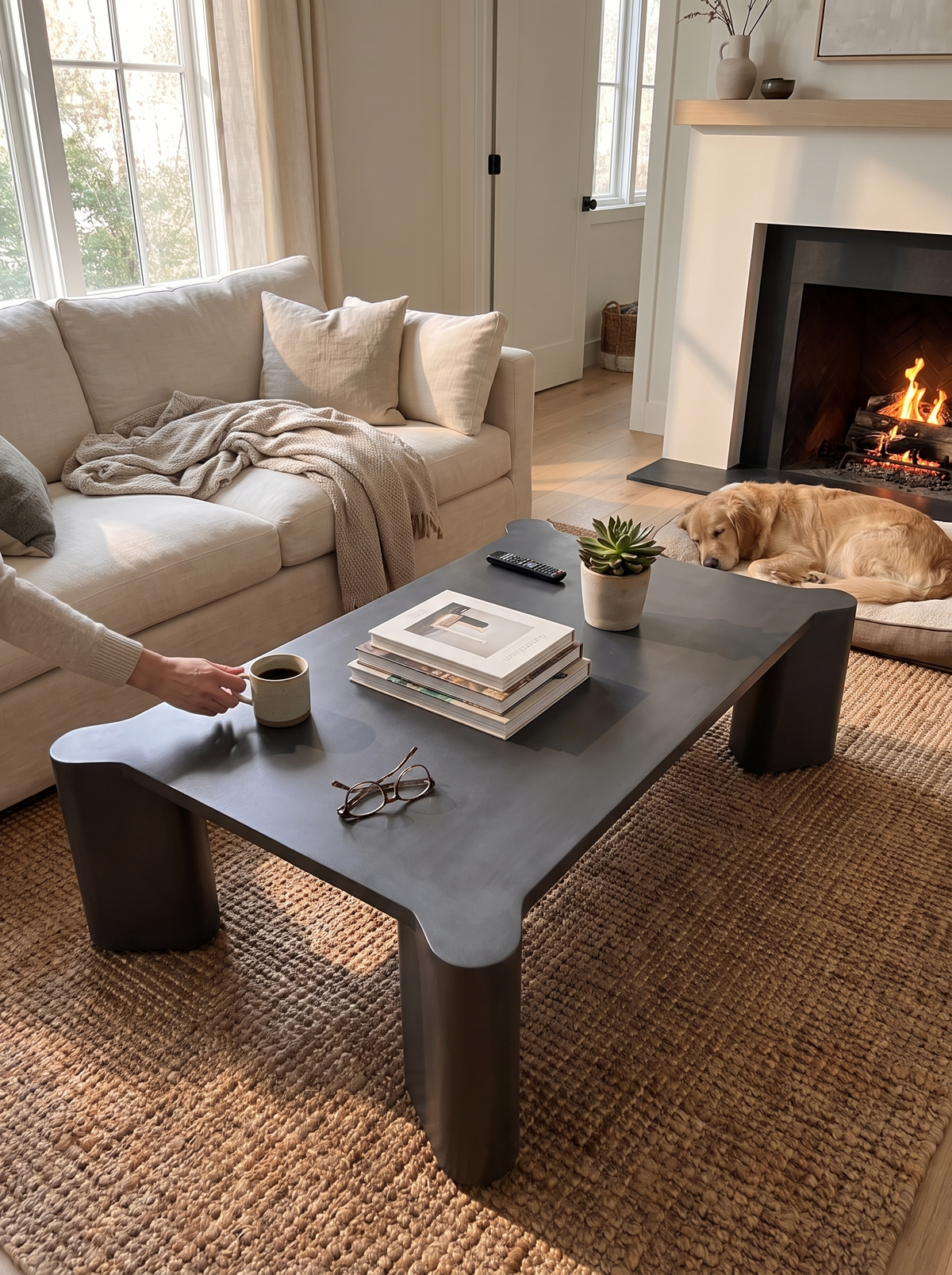 Soho Outdoor Metal Coffee Table lifestyle 2